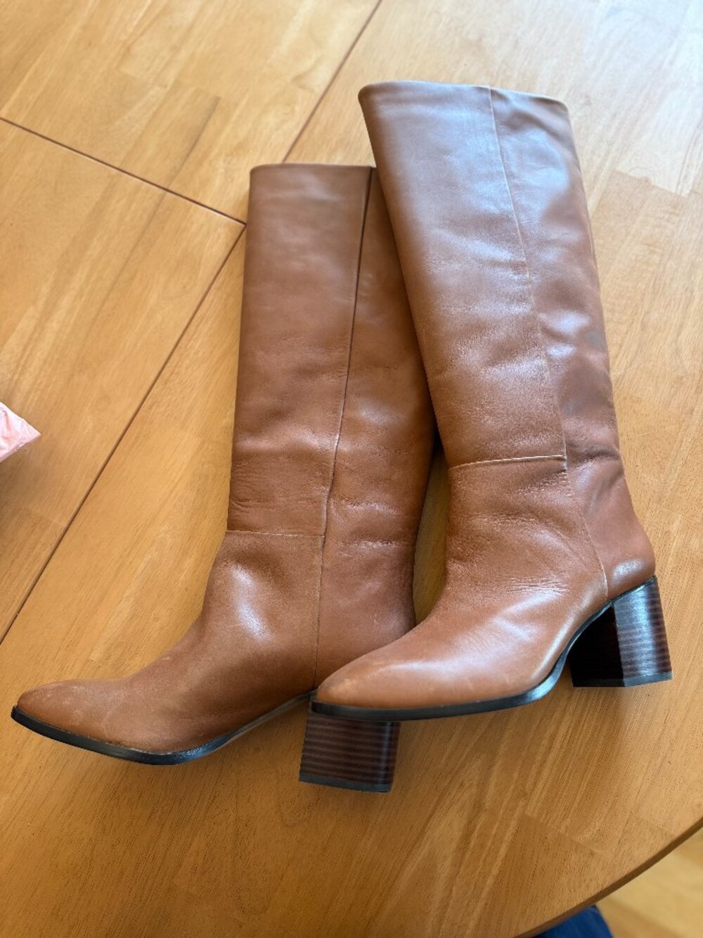 J. Crew Knee-High Heeled Leather Boots
